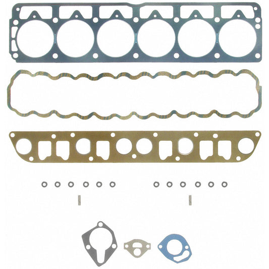 Fel-Pro Jeep Cherokee engine cylinder head gasket set, PermaTorque HS 9076 PT, showing gasket details and packaging.
