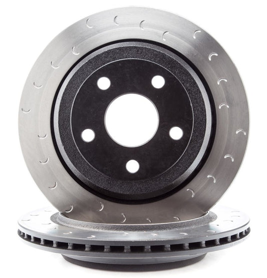 Alcon 2018+ Jeep JL front left slotted brake rotor, 350x32mm, vehicle brake component, durable and high-performance automotive part