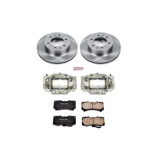 PowerStop OE front brake calipers and Autospecialty kit for 2009-2010 Hummer H3T, showing the calipers and mounting hardware.