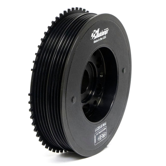 Fluidampr steel internally balanced crankshaft damper for Ford Focus ST 2.0L and Mustang 2.3L EcoBoost engines.