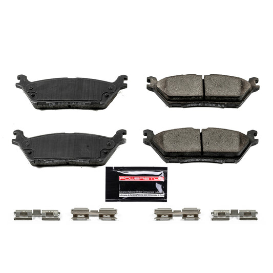 PowerStop Z23 Evolution Sport rear brake pads for Ford Expedition 2018-2019 with hardware, performance brake pads.