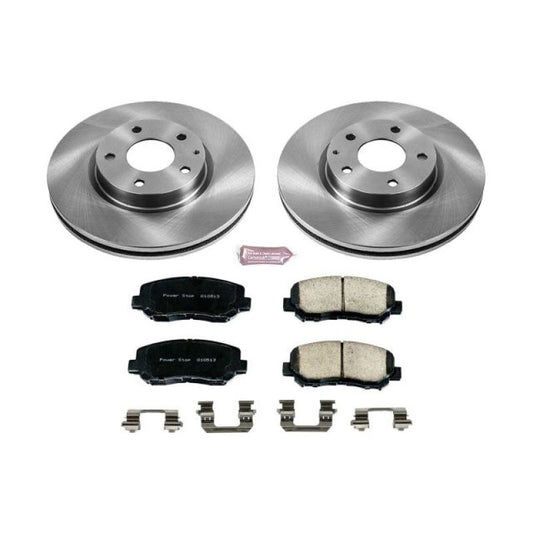 PowerStop OE brake kit for 2013-2015 Mazda CX-5, front autospecialty brake components with rotors and calipers.