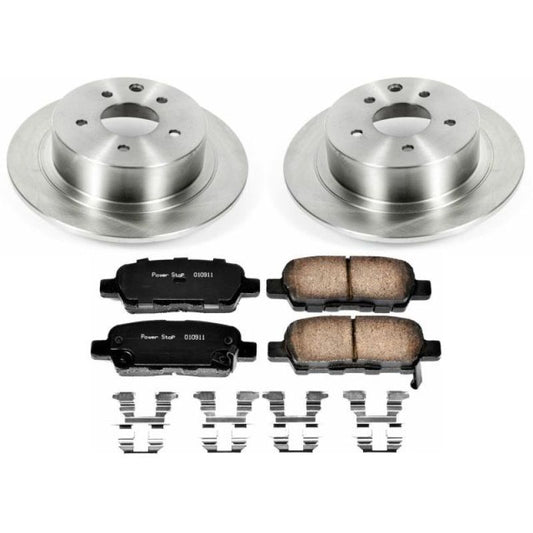 PowerStop rear OE brake kit for Nissan Altima 2007-2010, includes brake rotors and pads, designed for reliable stopping performance.