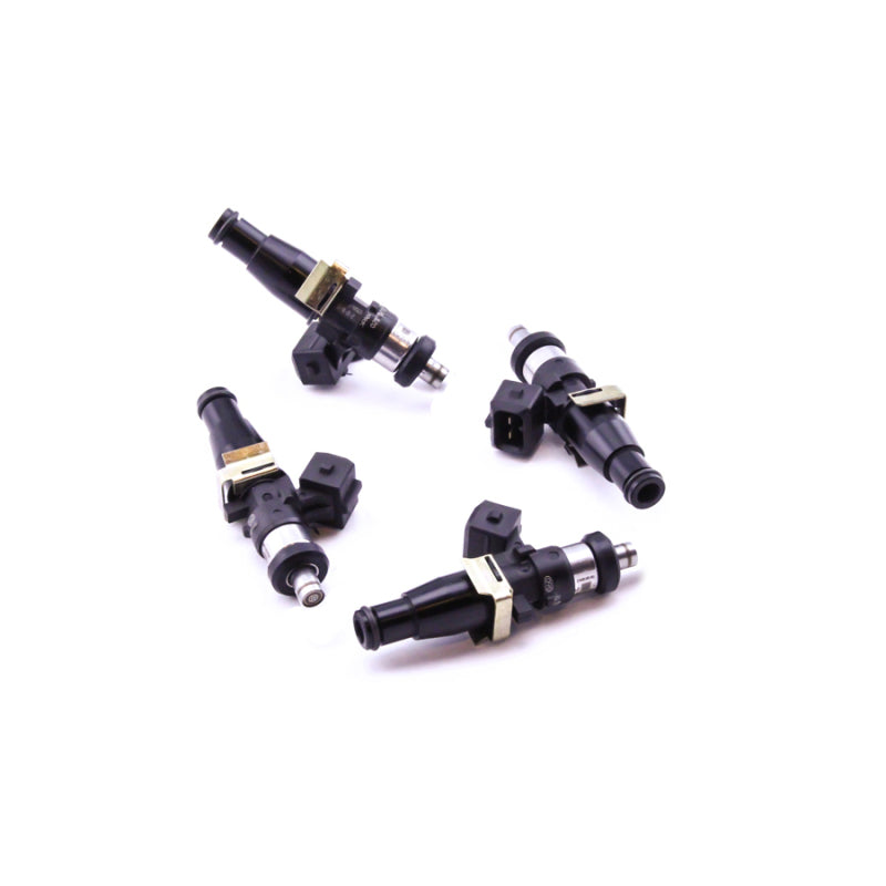 DeatschWerks Bosch EV14 1500cc fuel injectors set for Nissan 240sx KA24E/CA18DET, four high-performance injectors.