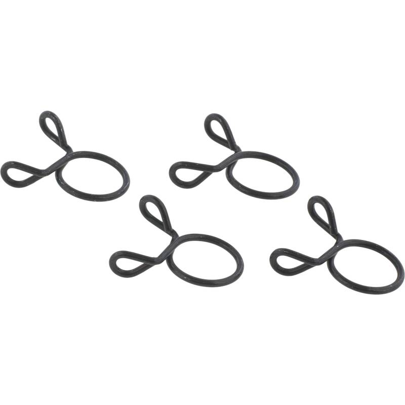 All Balls Racing hose clamps, 4-pack, 10.3mm size, stainless steel hose clamps for automotive and motorcycle hoses.