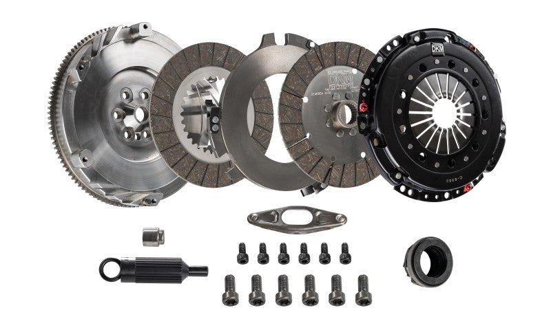 DKM Clutch kit for BMW F22 F23 M 235i featuring organic twin disc clutch and flywheel, designed for high torque performance.