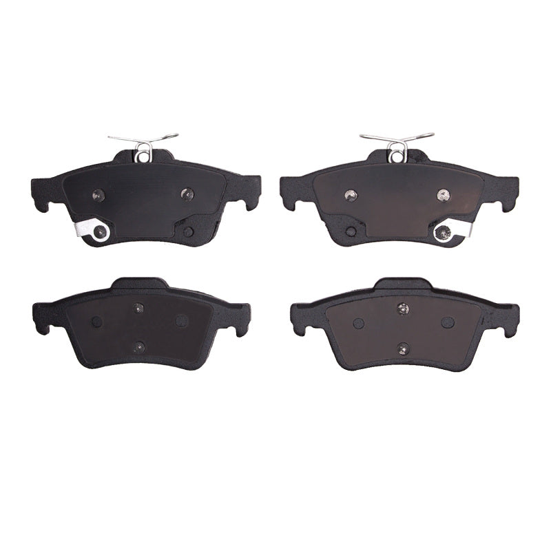 R1 Concepts Ford Focus rear ceramic brake pads, OE type, with textured surface and metal backing plate.