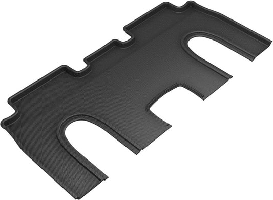 Black 3D MAXpider rubber floor mats for 2016-2018 Tesla Model X 6-seats with console, second row Kagu floormats.