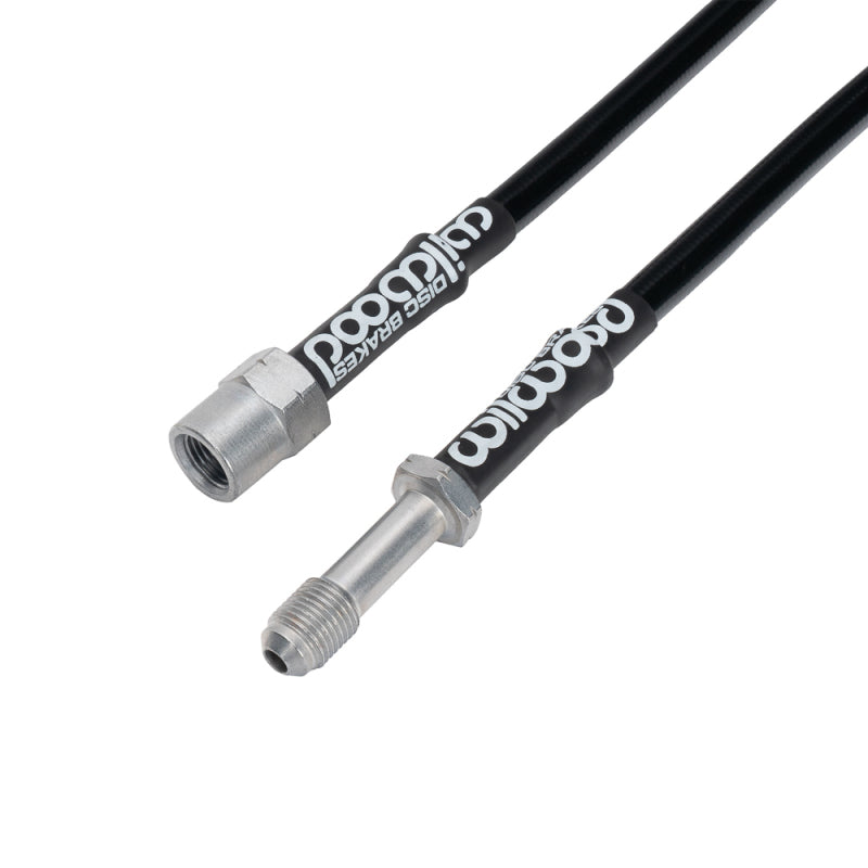 Wilwood rear brake line kit for Audi A4 2009-2016, including flexible brake lines with fittings and mounting hardware.