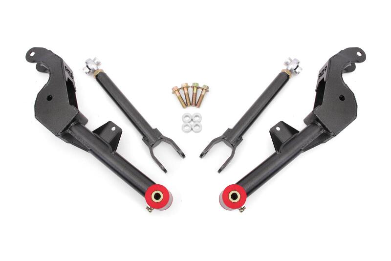 Black hammertone BMR Chevrolet SS rear suspension kit with arms and components for 2014-2017 15-inch conversion.