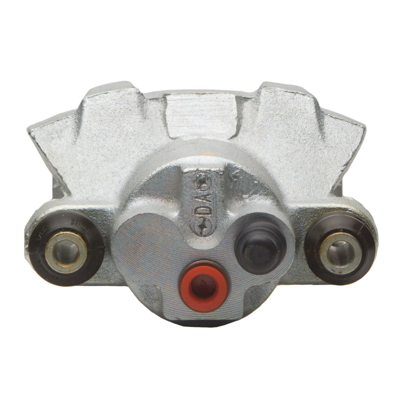 DFC Rear-R Premium Brake Caliper for Chrysler Pacifica, silver zinc coated OE-style caliper, shown from a side angle.