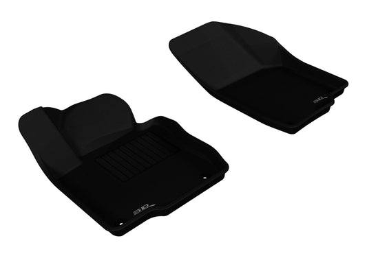 Black 3D MAXpider rubber floor mat for 2012-2019 Volkswagen Passat first row, made for durable protection and a custom fit.
