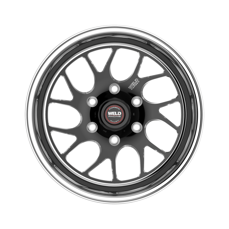 Weld S78 HD forged wheel, 17x9.5 inches, 6x139.7 bolt pattern, black center with polished shell finish, non-Black wheel.