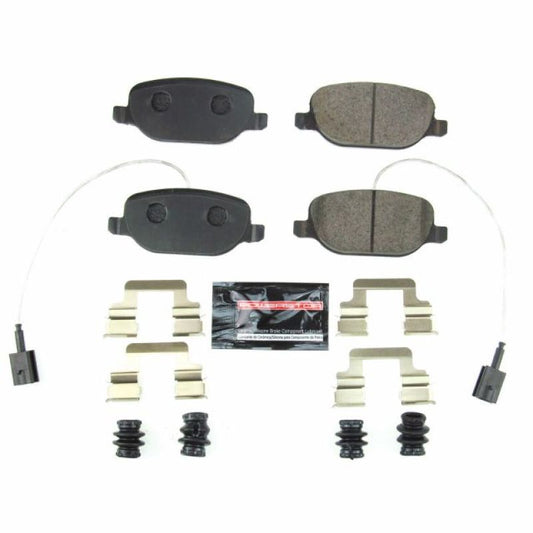 PowerStop Z23 Evolution sport brake pads for rear of 2015-2018 Alfa Romeo 4C, includes hardware, performance brake component