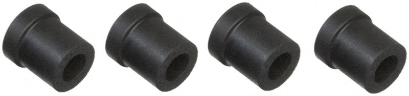 Moog 1957 Chevrolet Del Ray rear lower leaf spring bushing installed on leaf spring for vehicle suspension.