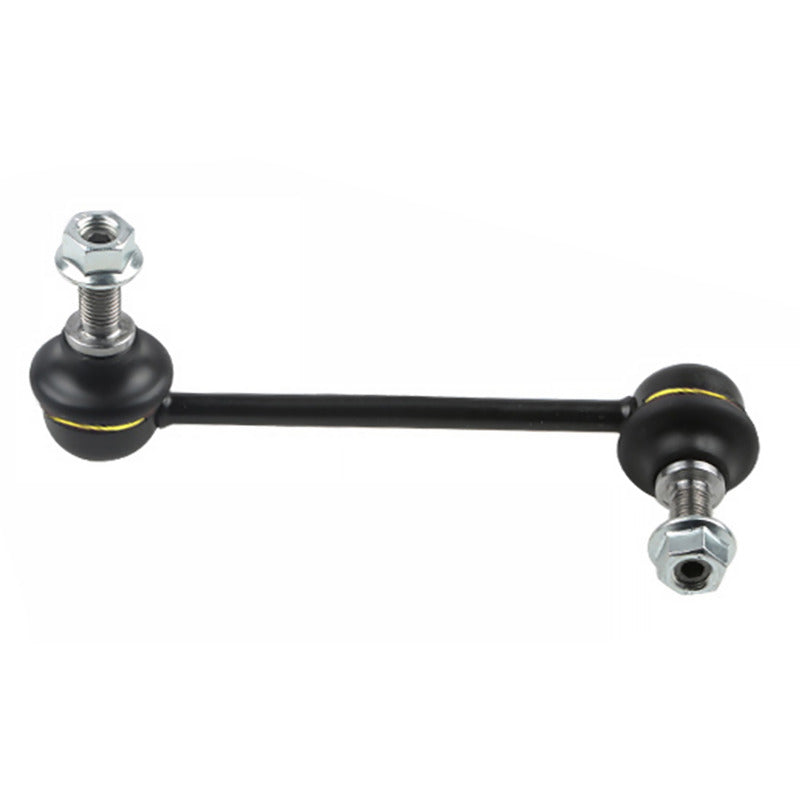 Moog 14-23 Jeep Cherokee rear right sway bar link, a metal sway bar endlink with rubber bushings for suspension stability.