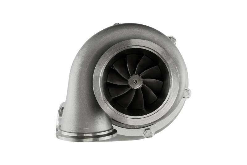 Turbosmart TS-1 Turbocharger with V-Band, 1.07AR, externally wastegated, reversed rotation, showcasing the turbo's exterior and V-band flange.