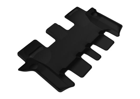 Black 3D MAXpider rubber floor mats for 2016-2020 Kia Sorento 7-seat third row, designed to protect vehicle flooring.