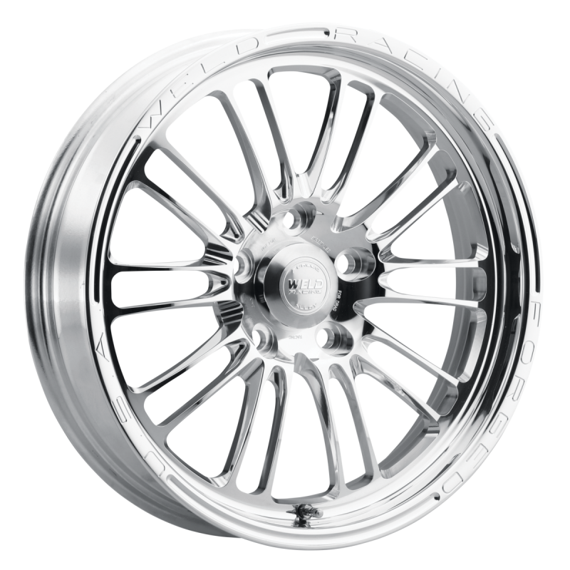Polished Weld RPM Frontrunner forged wheel with 17x4.5 size, 5x4.75 bolt pattern, 2.25 BS, and 2.87 HB for off-road vehicles.