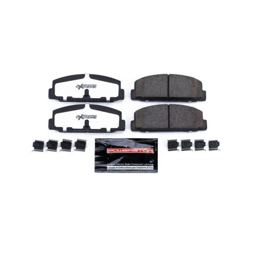 PowerStop Z26 Extreme Street rear brake pads for Mazda 6 2003-2005 with hardware, performance brake pads for enhanced stopping power.