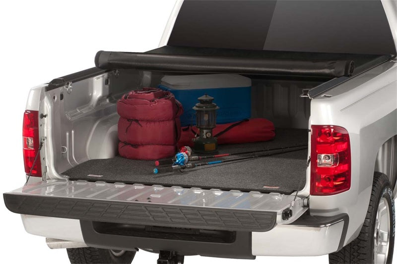 Access Limited roll-up truck bed cover on a Dodge Dakota Crew Cab with utility rail, designed for 08-11 models, exterior truck accessory.