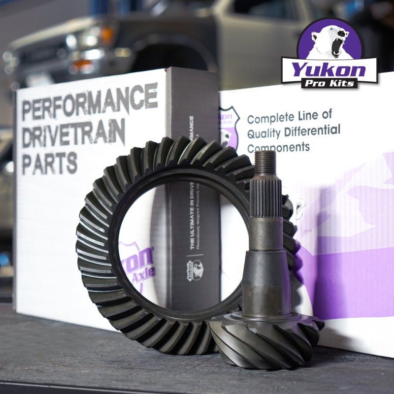Yukon Gear rear pinion install kit for 10.5-inch GM 14 Bolt with 4.11 gear ratio, includes ring and pinion components.
