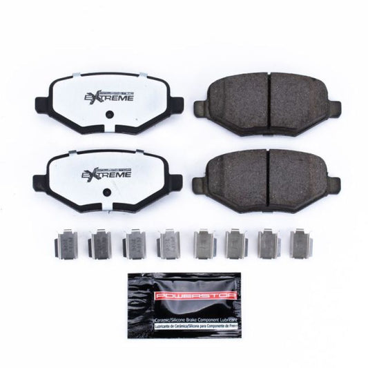 PowerStop rear Z36 truck and tow brake pads for Ford Edge 2011-2013, performance brake pads with hardware included.