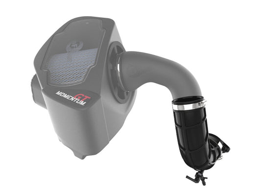 aFe turbo inlet pipes for enhanced engine airflow, shown in black with smooth bends and fitting details for PN 50-70119, 50-70127, & 50-70131