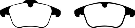 EBC Greenstuff front brake pads for Land Rover Range Rover Evoque 2.0 Turbo, high-performance brake pad set.