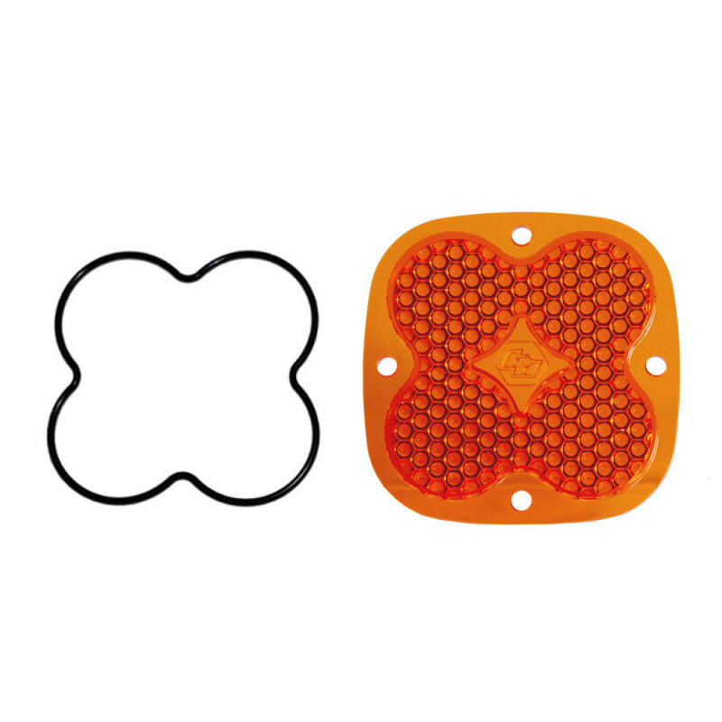 Baja Designs Squadron Amber Lens Replacement Kit for work and scene light bars and cubes, featuring factory amber lenses.