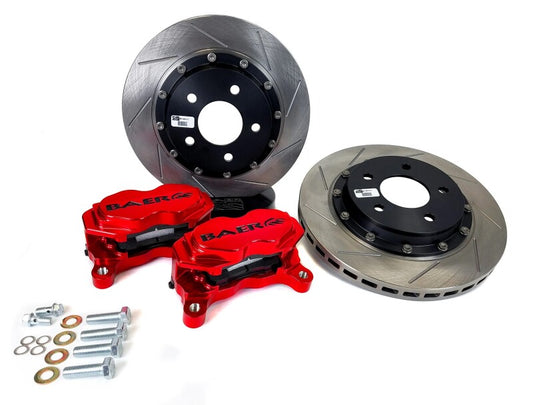 Baer Brakes 15-23 Ford Mustang rear SS4+ Deep Stage 2.0 slot brake kit with clear finish, performance brake components for enhanced stopping power.