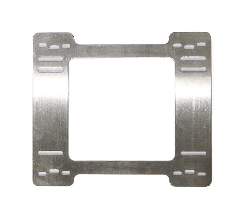 NRG universal low floor mount seat bracket, single, for race car seats, showing sturdy metal construction and mounting points.