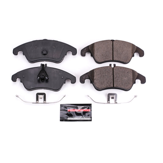 PowerStop Z23 Evolution Sport brake pads with hardware for 2012-2015 Mercedes-Benz C250 front brake system.