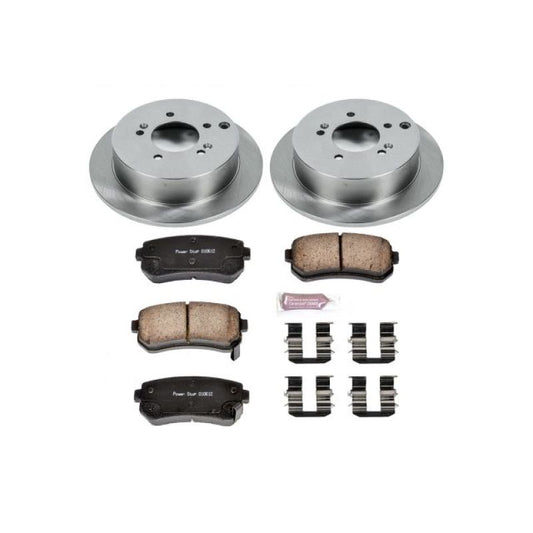 PowerStop rear OE brake kit for Hyundai Tucson 2010-2015, includes brake pads and hardware for reliable stopping power.