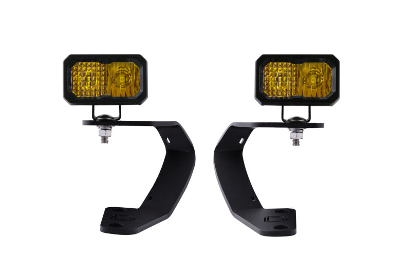 Diode Dynamics Stage Series 2-inch LED ditch light kit for Toyota 4Runner with sport yellow and white combo lights, accessories included