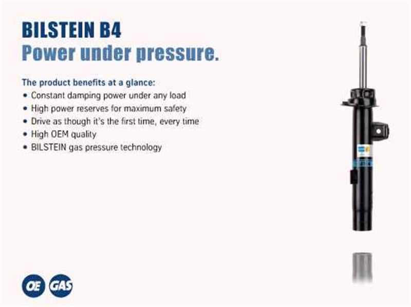 Bilstein B4 OE Replacement rear twin-tube shock absorber for Audi A6, A6 Quattro, A7, and A7 Quattro models.