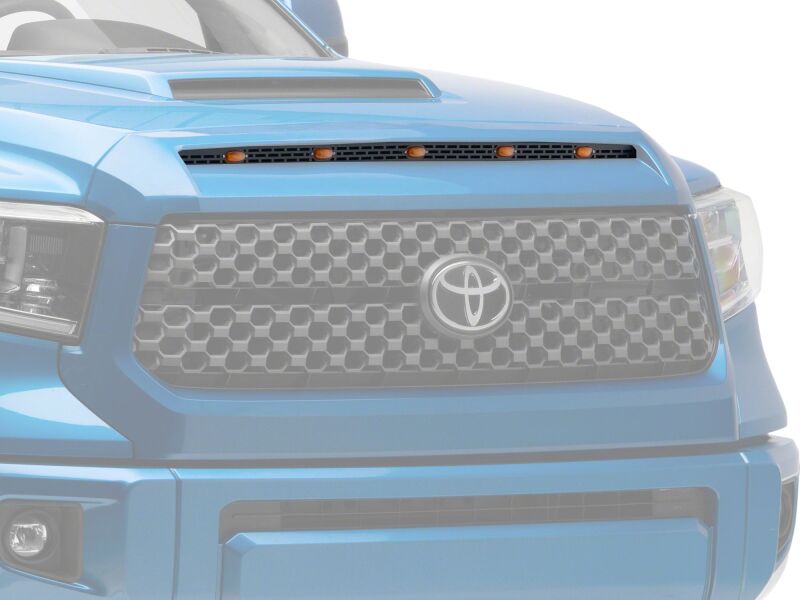 Raxiom 14-21 Toyota Tundra 5-LED grille light accessory with wiring, mounted on the vehicle's front grille area.