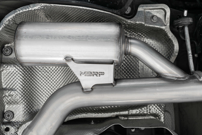 MBRP cat-back dual rear exit exhaust for VW Jetta GLI 2019-2021, T304 stainless steel, 3-inch diameter, performance upgrade.