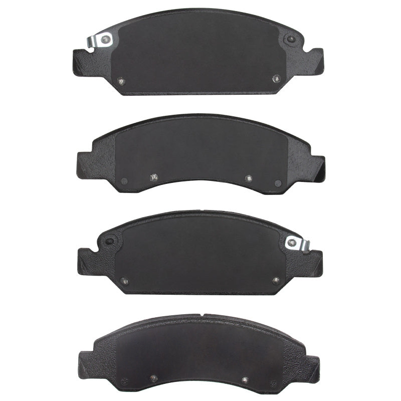 R1 Concepts ceramic brake pads for Cadillac Escalade ESV 2020 front OE replacement, shown in a close-up image.