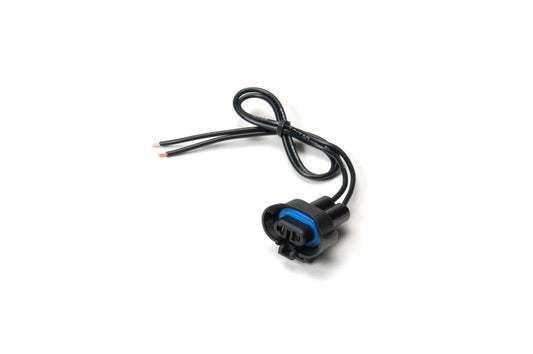 Putco H11 standard wiring harness for vehicle lights, showing the black wiring and connectors for easy installation.
