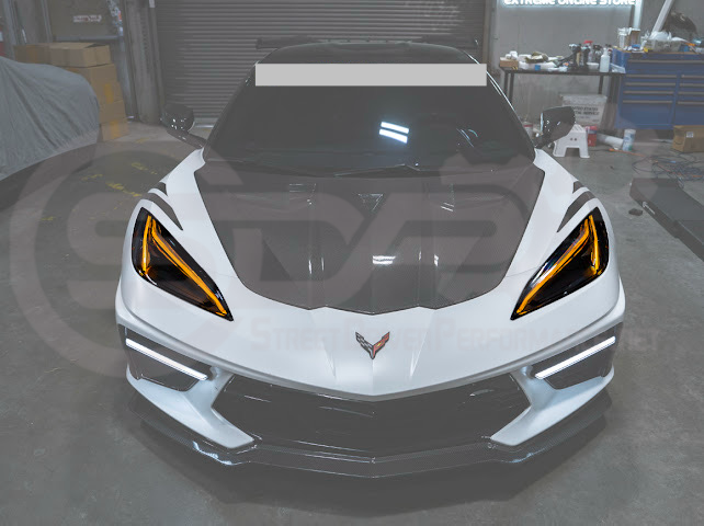 2020-Up Chevrolet Corvette C8 | Custom DRL Conversion Front Headlight Module Set Pair (Amber, Blue, Green, or Red)