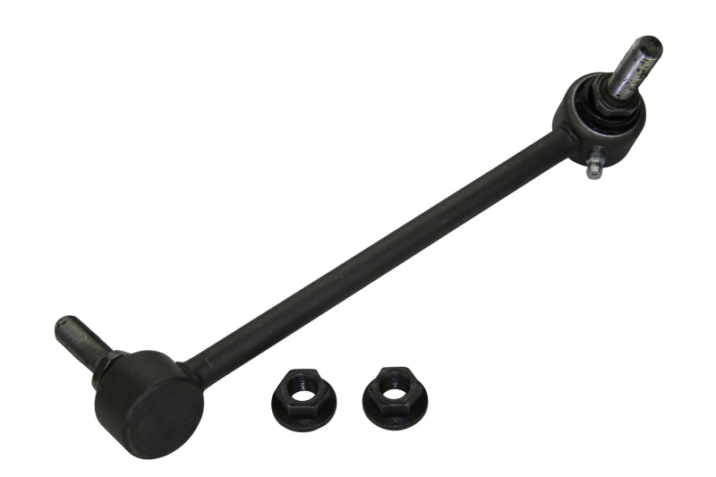 Moog Cadillac ATS front left sway bar endlink, 2013-2019, automotive suspension part with metal and rubber components.