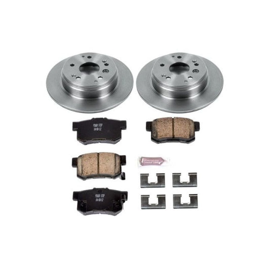 PowerStop rear OE brake kit for Acura TL 2004-2008, includes brake pads and rotors for reliable stopping power