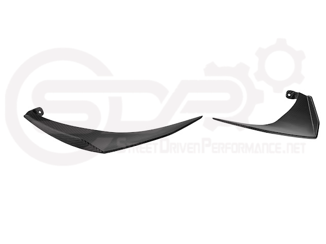 2023-UP CORVETTE C8 Z06, E-RAY, ZR1 | Z07 PERFORMANCE PACKAGE CARBON FIBER FRONT BUMPER SIDE CANARDS DRIVE PLANES PAIR