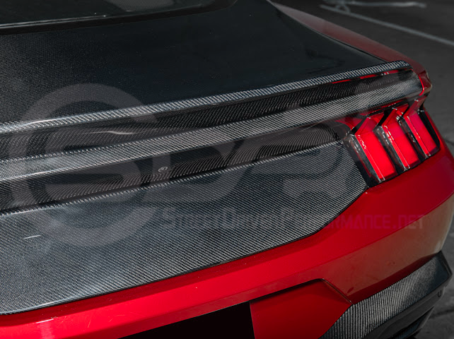 2024-Up Ford Mustang S650 | Factory Integrated Ducktail Style Carbon Fiber Replacement Rear Trunk Lid