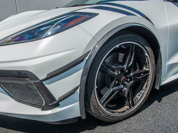 2020+ CORVETTE C8 CARBON FIBER SIDE CANARDS DIVE PLANE (PAIR)
