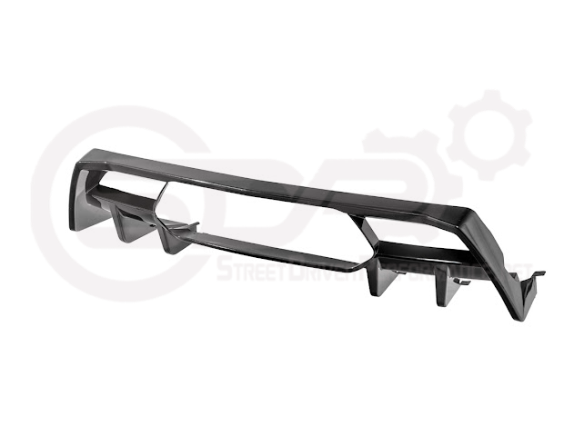 2023-UP CORVETTE C8 Z06 | GLOSSY BLACK REAR BUMPER FINNED DIFFUSER