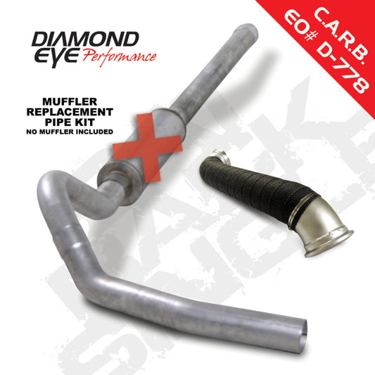 Diamond Eye Performance Catback exhaust for Chevy/GMC 6.6L Duramax 2500/3500, featuring TDP AL design and single inlet.