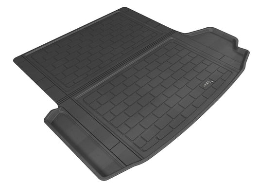 Black 3D MAXpider rubber cargo liner for BMW 3 Series Gran Turismo 2013-2019, durable floor mat with textured surface.