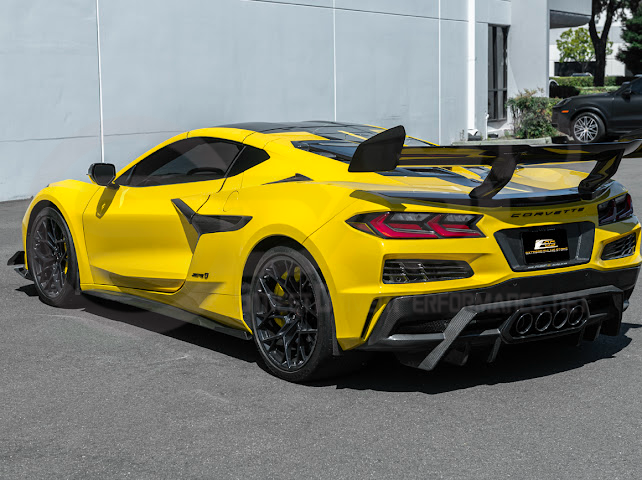 2023-UP CORVETTE C8 E-RAY, Z06, & ZR1 | FACTORY EXTENDED XL VERSION 2 FRONT & REAR MUD FLAPS SPLASH GUARD PAIR